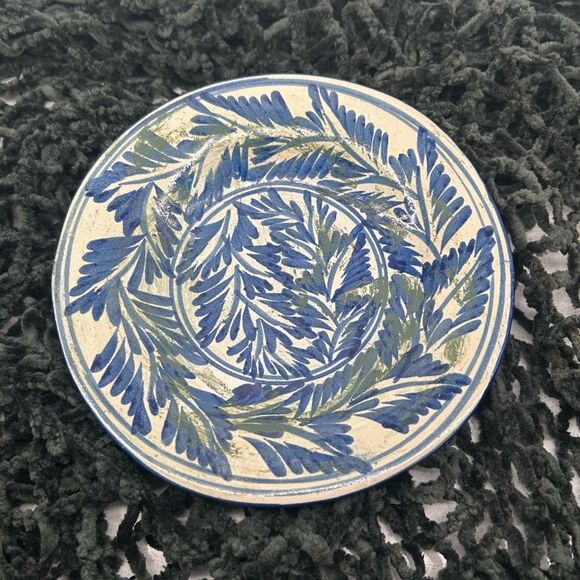 Talavera Pottery Briger Design Plate Dish 7.5" Blue Hand-painted Mexican Folkart - Picture 4 of 7